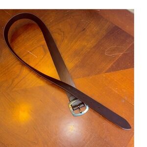 Guess Belt | Mens Brown Leather | Silver Tone Buckle | Casual Fashion Accessory